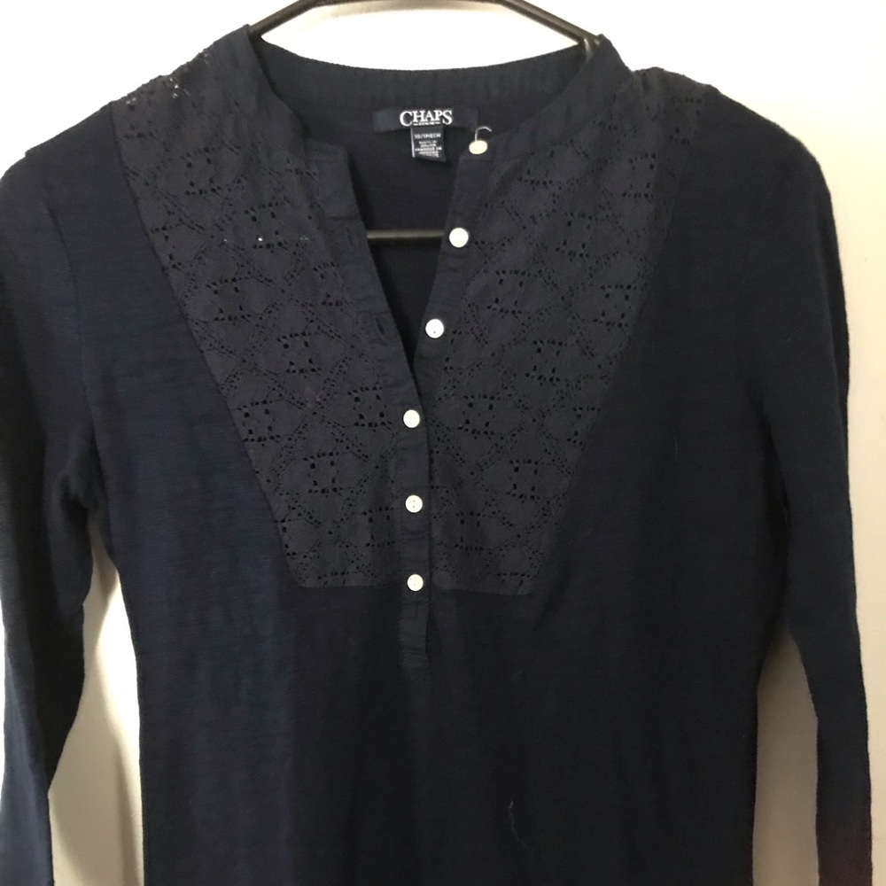 Chaps 3/4 sleeve top